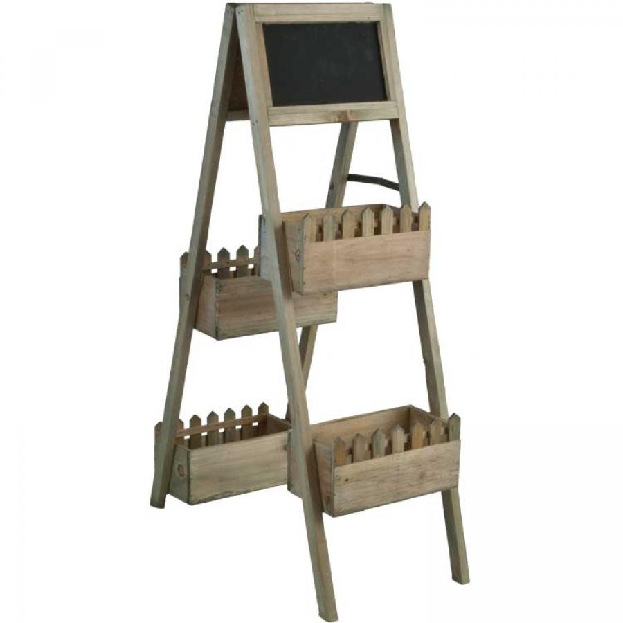 Fold-out Picket Wood Stand w/Chalkboard - Pride Garden Products