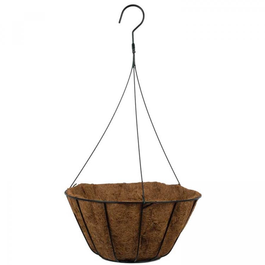 14 Grower Hanging Basket With Aquasav™ Coco Liner And Wire Hanger Pride Garden Products 9226